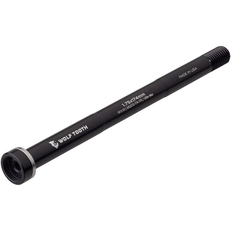 Wolf Tooth Rear Thru Axle – M12, 1.75 x 174mm, Black