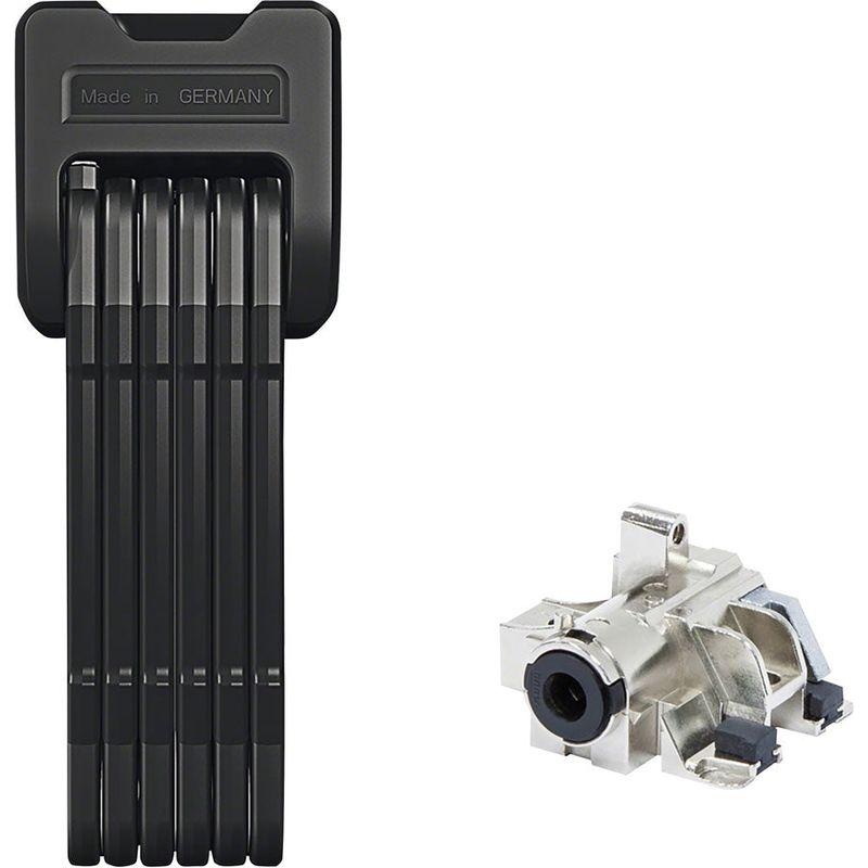 Abus Bordo 6405/85 Folding Lock: Black Plus Battery Frame 85cm