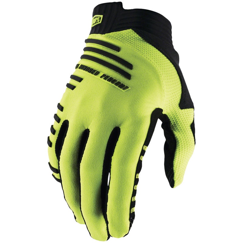 100% R-Core Gloves – Yellow Full Finger Mens Small