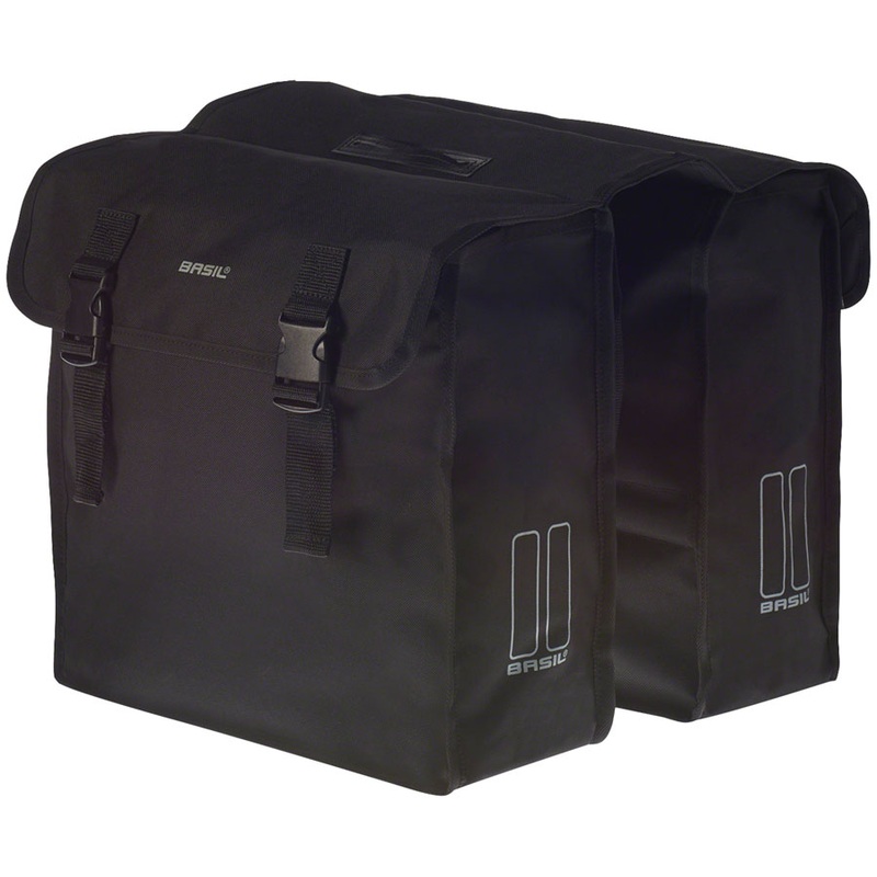 Basil Mara XL Double Pannier Bag – 35L, Black