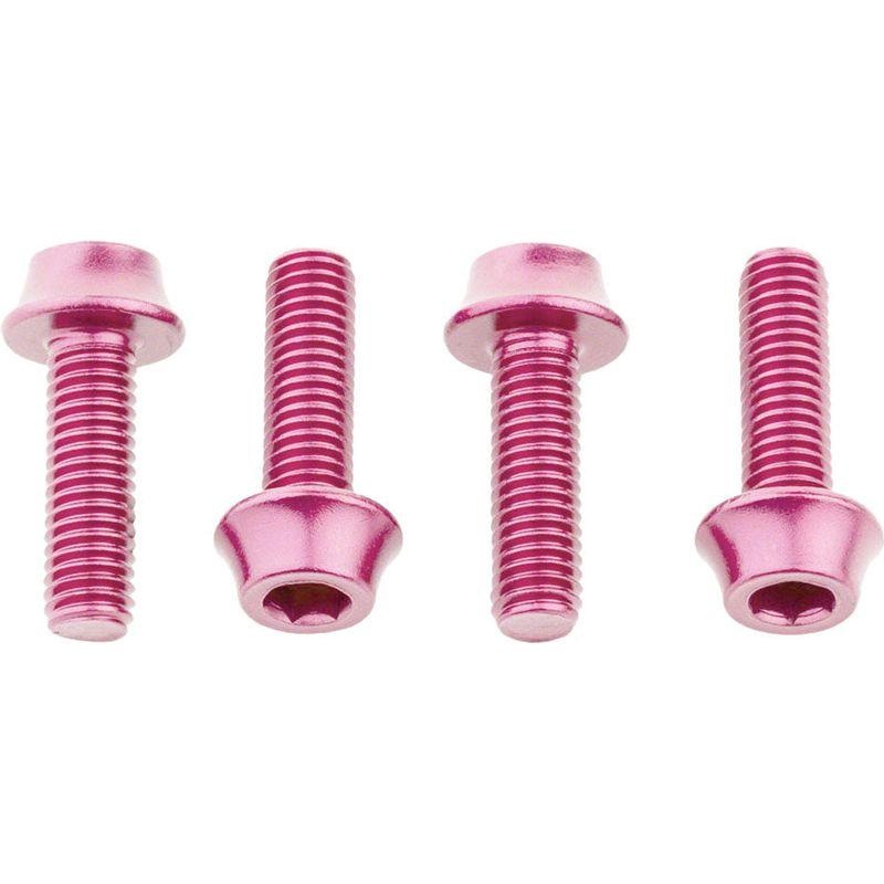 Wolf Tooth Water Bottle Cage Bolts – Set/4 Aluminum Pink