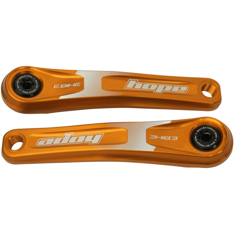 Ebike Crank Arm Set – 155mm ISIS Standard Offset Orange