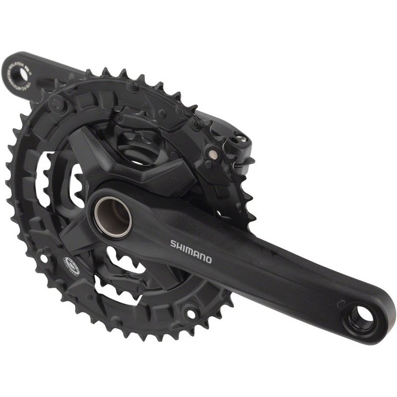 Shimano FC-MT210-3 Crankset – 175mm 9-Speed 40/30/22t Riveted 50mm Chainline BLK