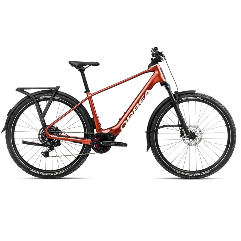 2025 Orbea KEMEN ADV 30 28mph All Terrain URBAN E-BIKES – Medium, Mars Red – Ivory White (Gloss)