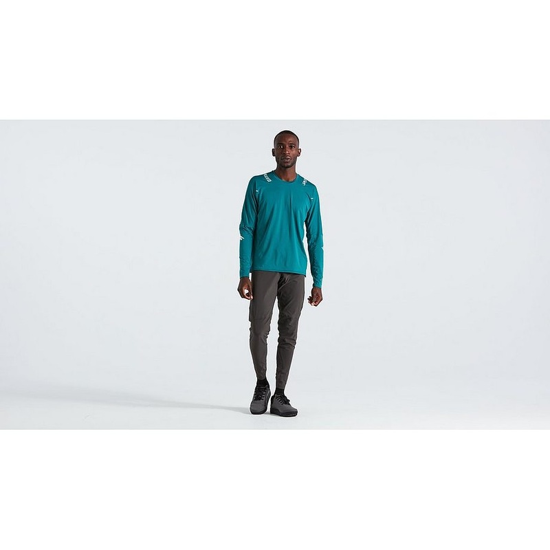 trail air jersey ls men tropical teal xxl