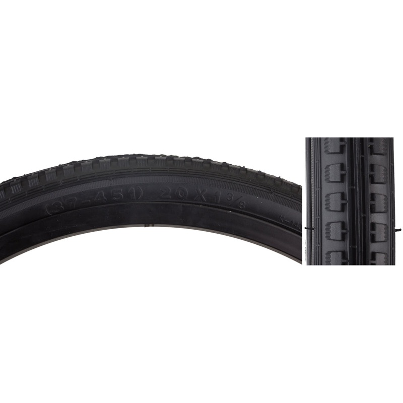 20×1-3/8 Kenda K143 Street Tire – Schwinn S-5/S-6 (37-451) – All Black