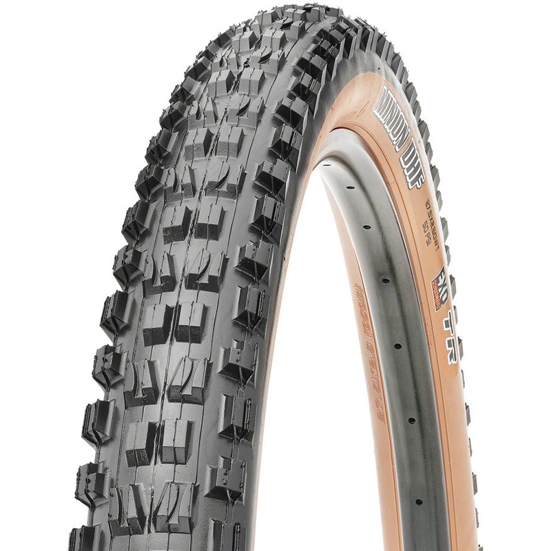 Maxxis Minion DHF Tire Tubeless Folding Black/Dark Tan Dual EXO WT 29 x 2.6 TB00220000