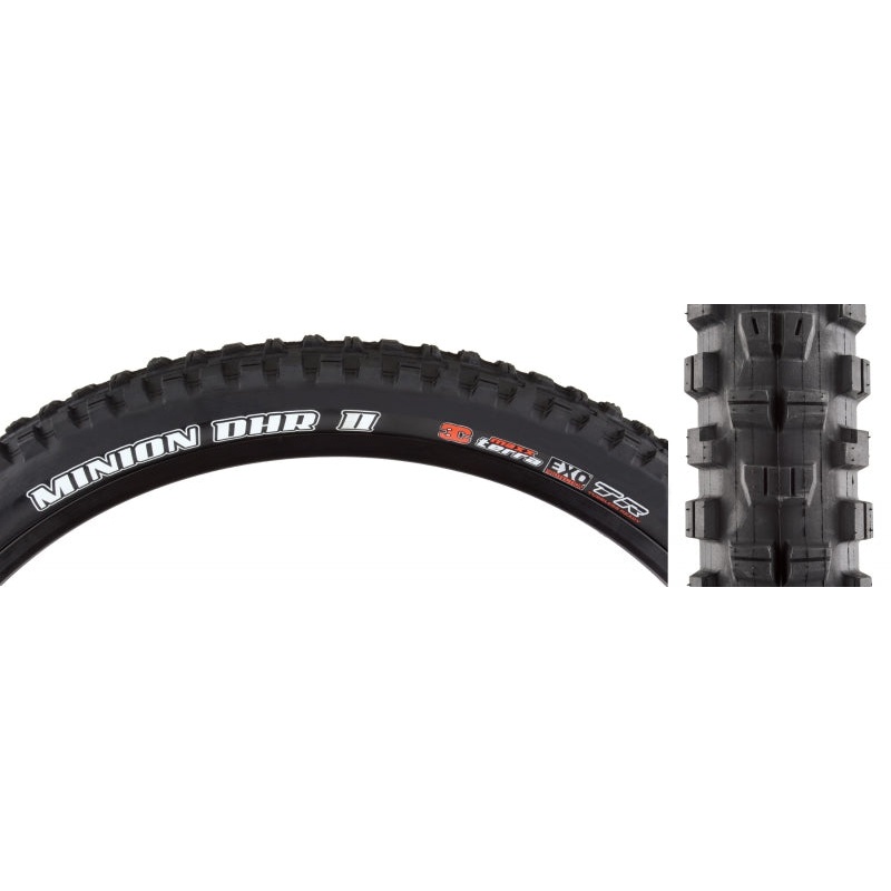 Maxxis Minion DHR II Tire – 29 x 2.3 Tubeless Folding Black 3C MaxxTerra EXO