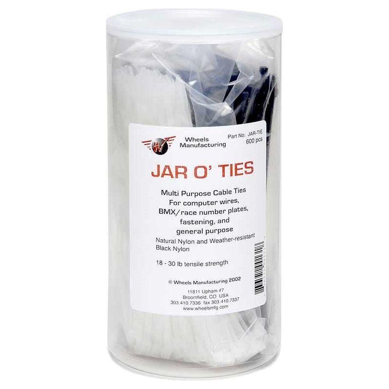 Wheels Manufacturing Zip Ties – Black 200 x 2.5mm 600ct Jar
