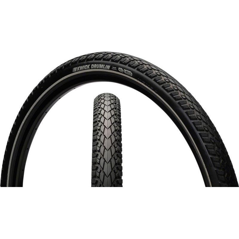 Kenda Kwick Drumlin Tire – 700 x 42 Clincher Wire Black/Reflective 60tpi