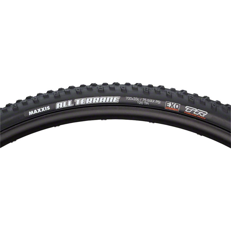 Maxxis All Terrane Tire – 700 x 33, Tubeless, Folding, Black, Dual, EXO ,120tpi