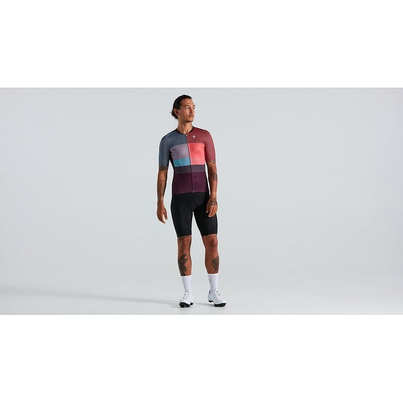 Specialized sl+ logo stripe jersey ss men vivid coral xxl
