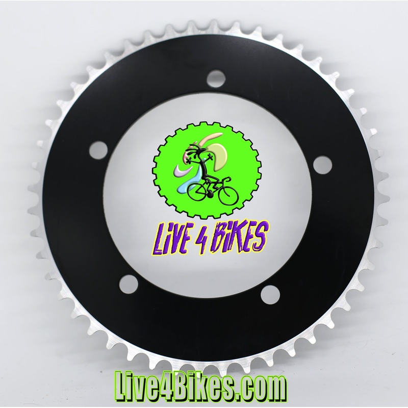 48t Chainring Sprocket 1/2×1/8 130BCD 5 bolt Single speed Black  – Live 4 bikes