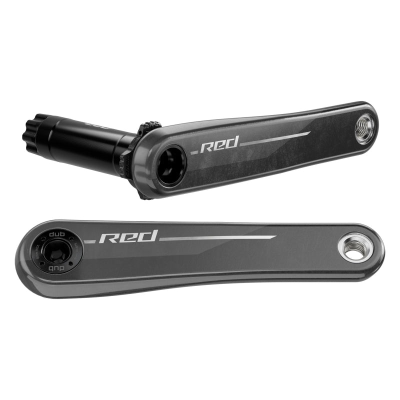 RED Crank Arm Assembly – 165mm 12-Speed 8-Bolt Direct Mount DUB Spindle Interface Natural Carbon E1