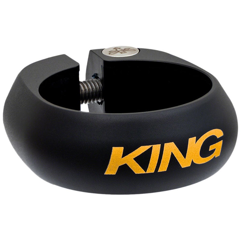 Chris King Seatpost Clamp – 34.9mm, Bolt-On, Two Tone Black/Gold