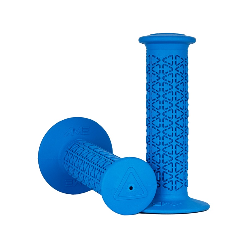 AME Rounds BMX Grips – Flanged – Maui Blue – USA Made