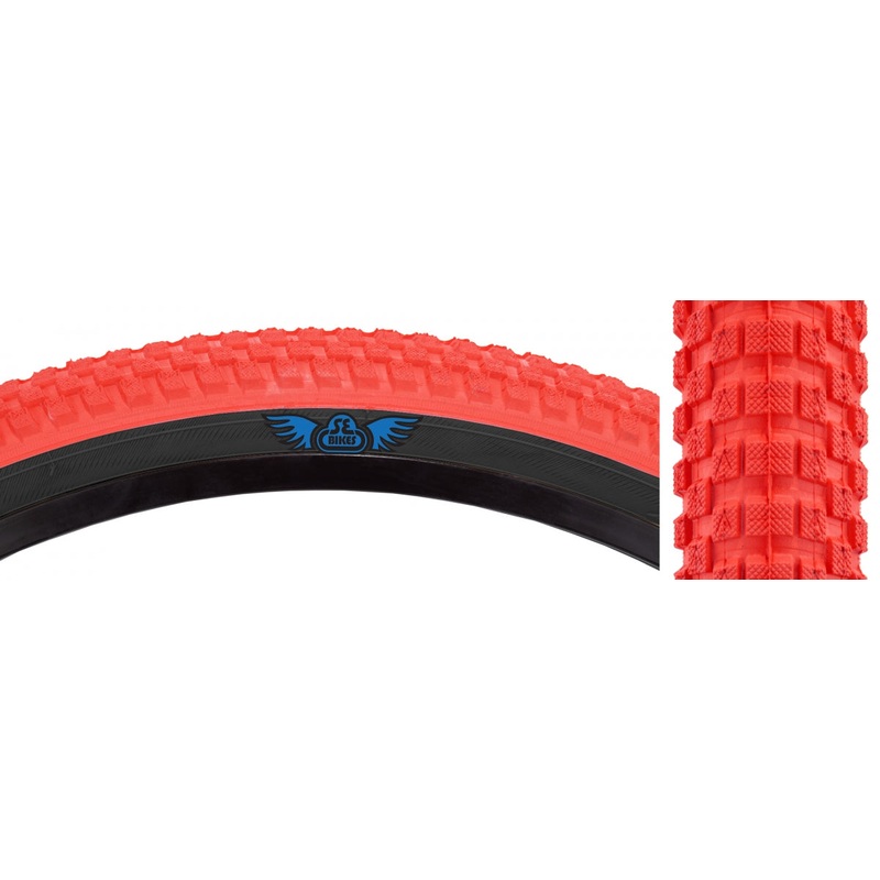 SE Bikes Cub 26 x 2.0 Clincher Wire TPI 65 Rd/Black Reflective BMX Bike Tire 4755