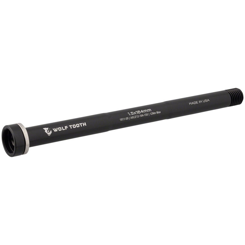 Wolf Tooth Rear Thru Axle – M12, 1.5 x 164mm, Black