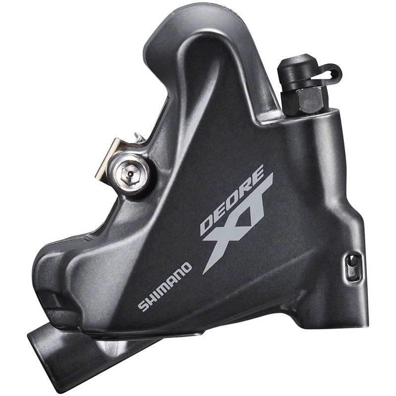 XT BR-M8110 Disc Brake Caliper – 2-Piston Rear Only Flat-Mount Metal Pads Fins Gray