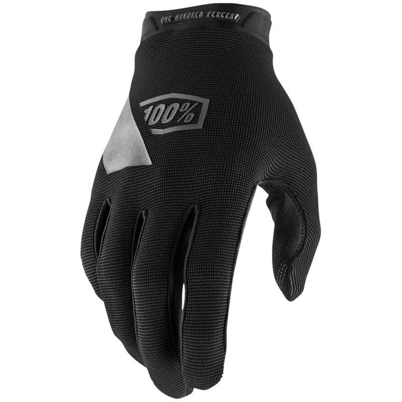 100% Ridecamp Gloves – Black Full Finger Womens Medium