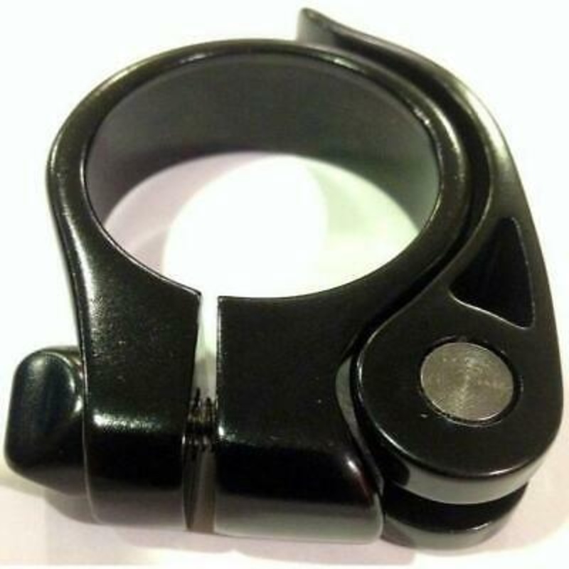 Aluminum QR SeatPost Clamp 36.0 – 36.4 Collar Quick Release Seat Post Binder Black