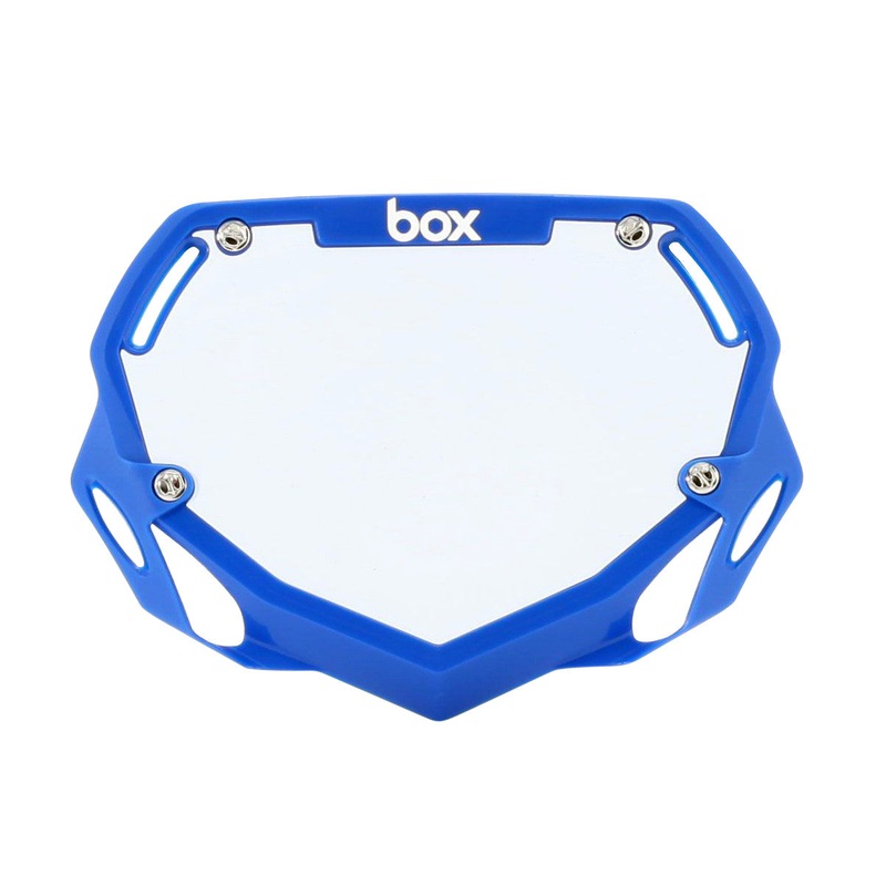 Box Two Mini / Cruiser BMX Number Plate – Blue + White