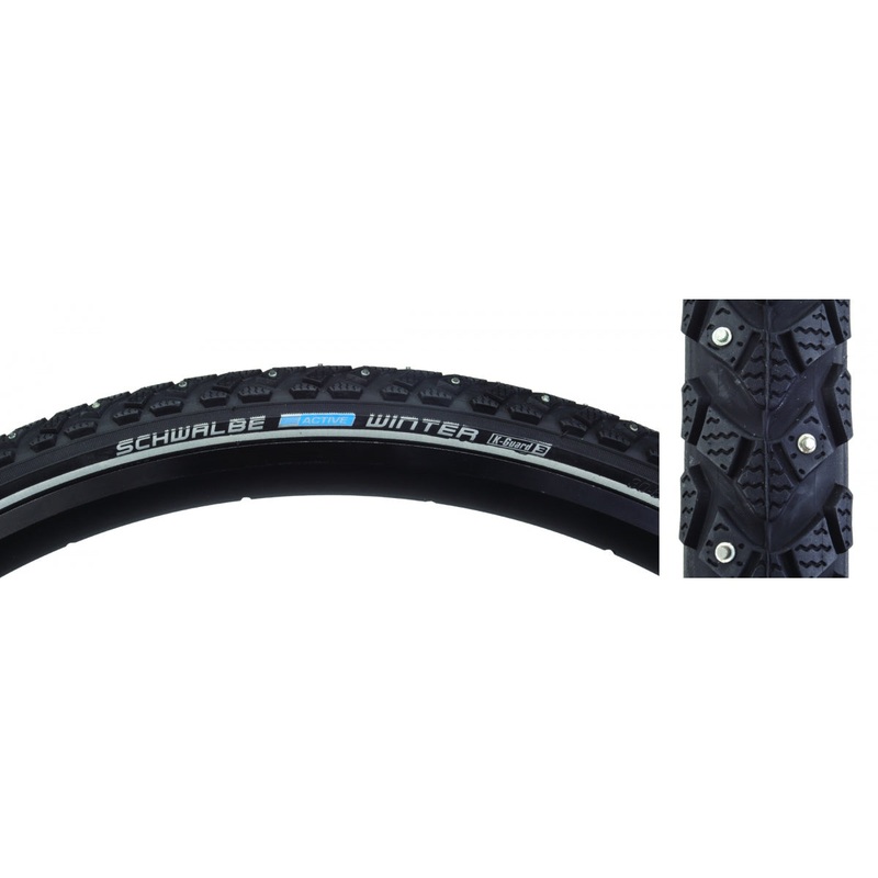 Tire Swb Winter 700X35 Active Twin K-Guard Black/Bsk/Ref 120-Stud-Snow Wire