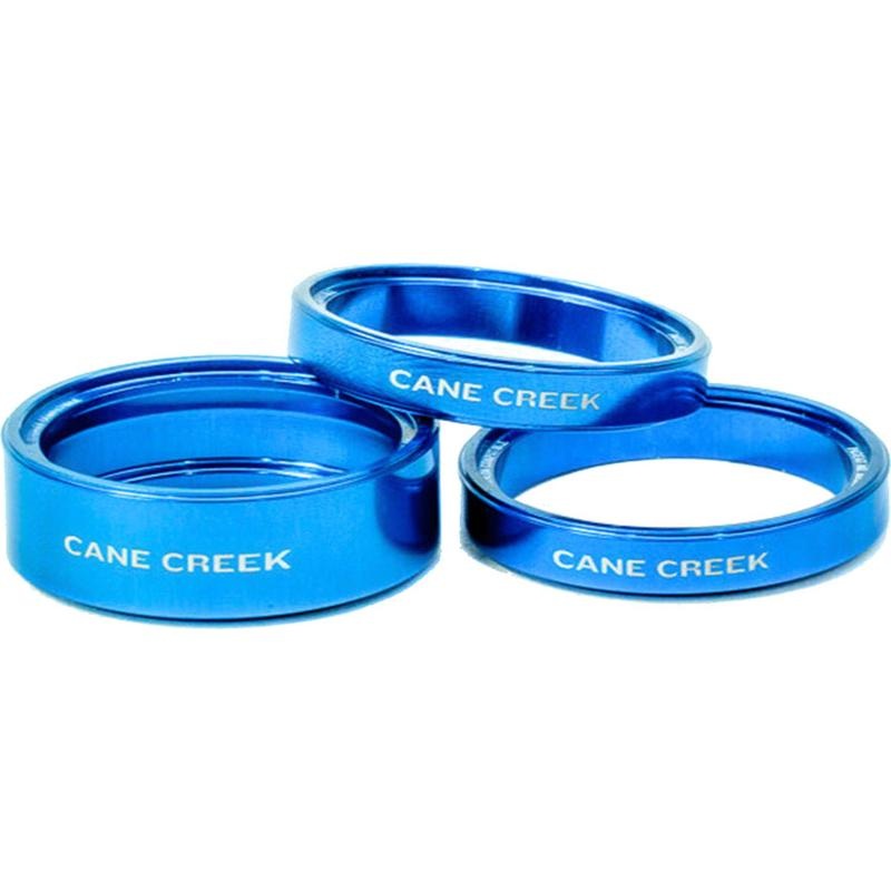 Cane Creek Interlok Chroma Studio Headset Spacer Kit – (1) 10mm (2) 5mm Blue