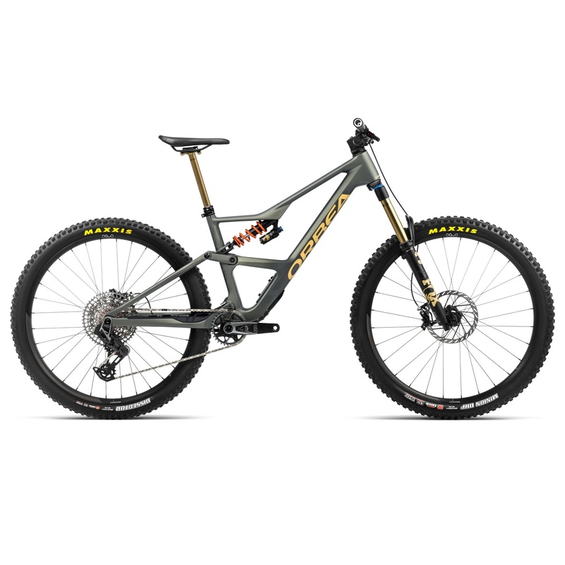 2024 Orbea OCCAM LT M-TEAM Trail Mountain Bike – Large, Spaceship Green – Corn Yellow (Matte)