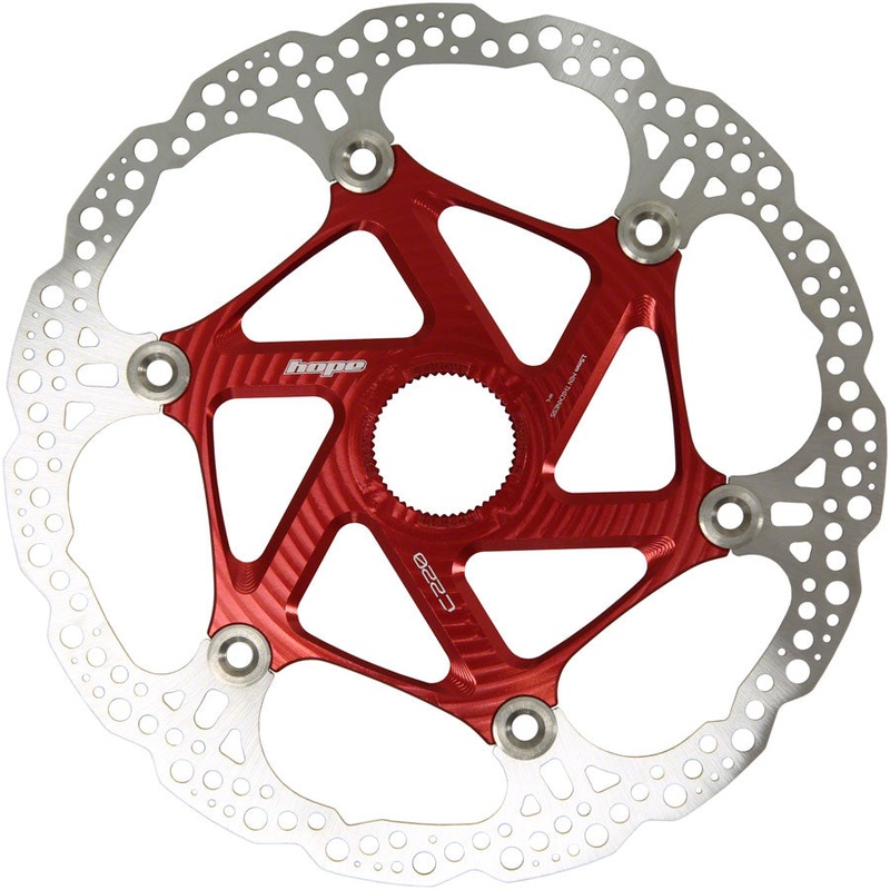 Hope Floating Disc Brake Rotor – Centre-Lock – Red