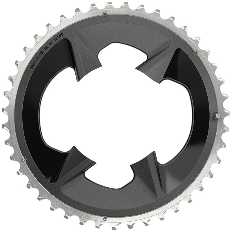 SRAM Rival Wide 2×12-Speed Outer Chainring – 43t 94 BCD BLK For use 30t Inner