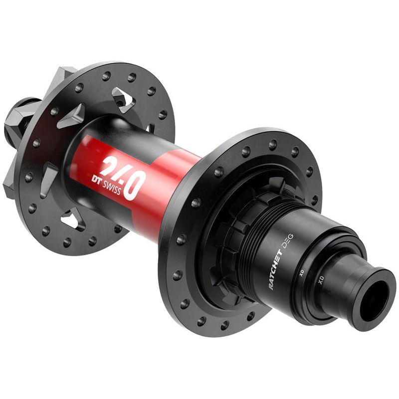 DT Swiss 240 DEG Rear Hub – 12 x 157mm, 6-Bolt, XD, Black/Red, 32H, 90pt
