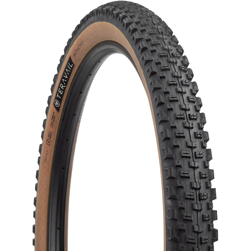 Teravail Honcho Tire – 29 x 2.6, Tubeless, Folding, Tan, Durable, Grip Compound