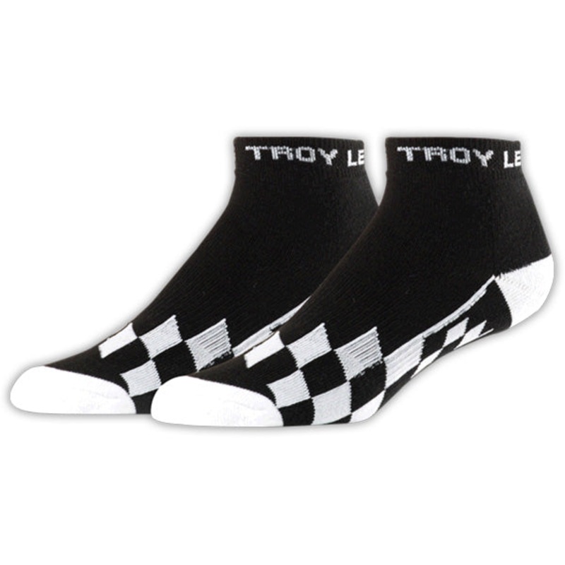 Troy Lee Quarter Crew Socks 3-Pack-Checker-Black