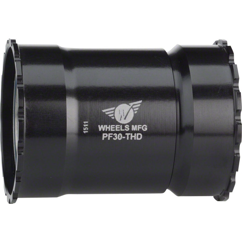 Wheels Manufacturing PressFit 30 Bottom Bracket ABEC-3 Bearings Threaded BLK