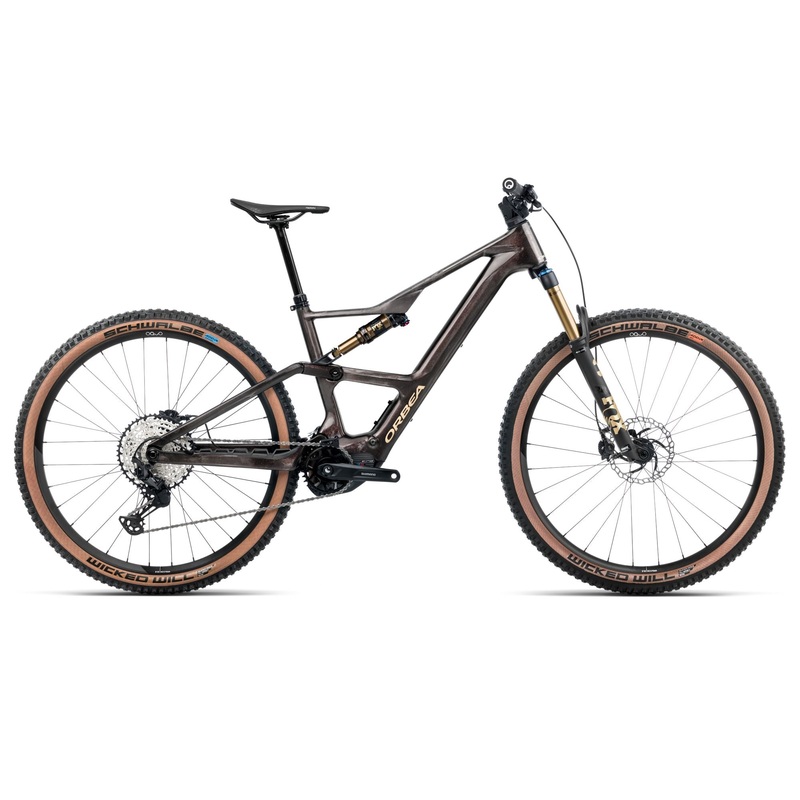 2025 Orbea RISE SL M10 630W 20mph Trail MTB E-BIKES – X-Large, Cosmic Carbon View – Golden Sand (Gloss)