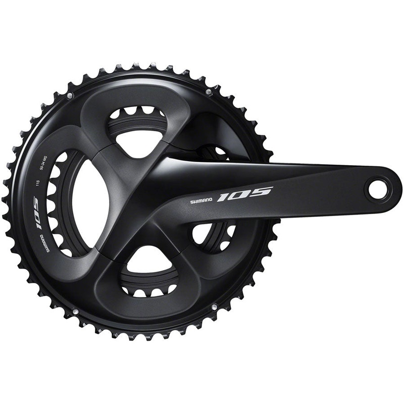 Shimano 105 FC-R7000 Crankset – 170mm 11-Speed W/O Rings 110 BCD Hollowtech Crank Arms Hollowtech II Spindle Interface BLK