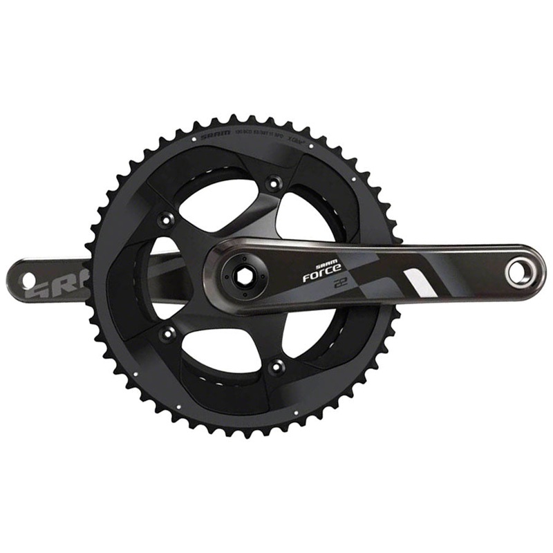 SRAM Force 22 Crankset – 165mm 11-Speed 53/39t 130 BCD GXP Spindle Interface BLK