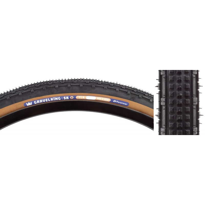 GravelKing SK Plus Tire – 700 x 35 Tubeless Folding Black/Brown