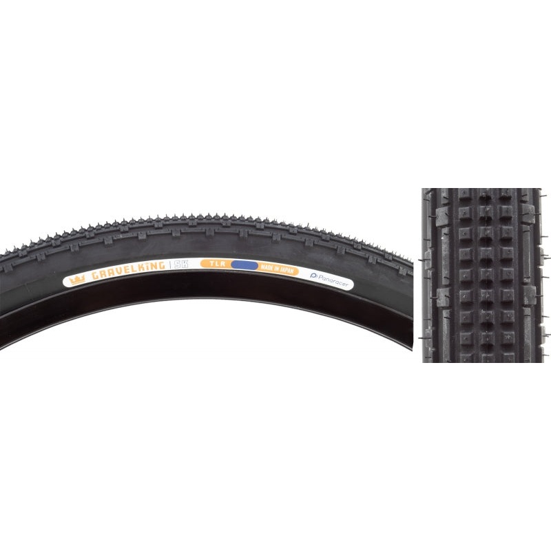 Panaracer GravelKing SK Tire – 26 x 2.10 Tubeless Folding Black