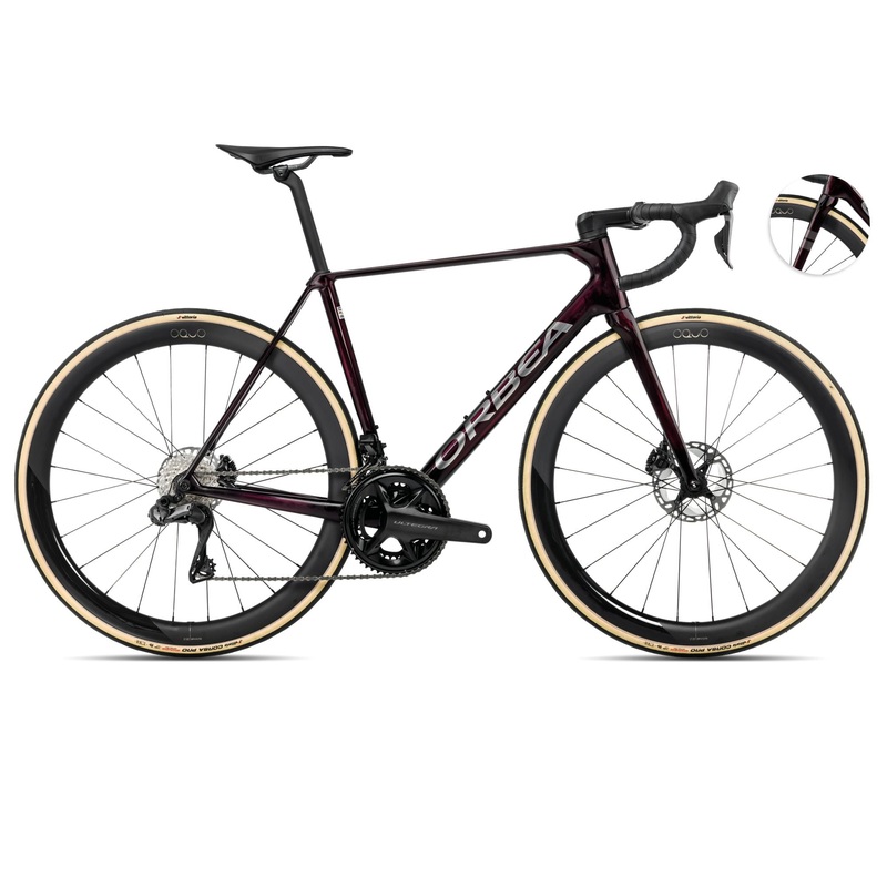 2025 Orbea ORCA M20iLTD Racing ROAD BIKE – 57cm, Wine Red Carbon View-Titanium (Gloss)