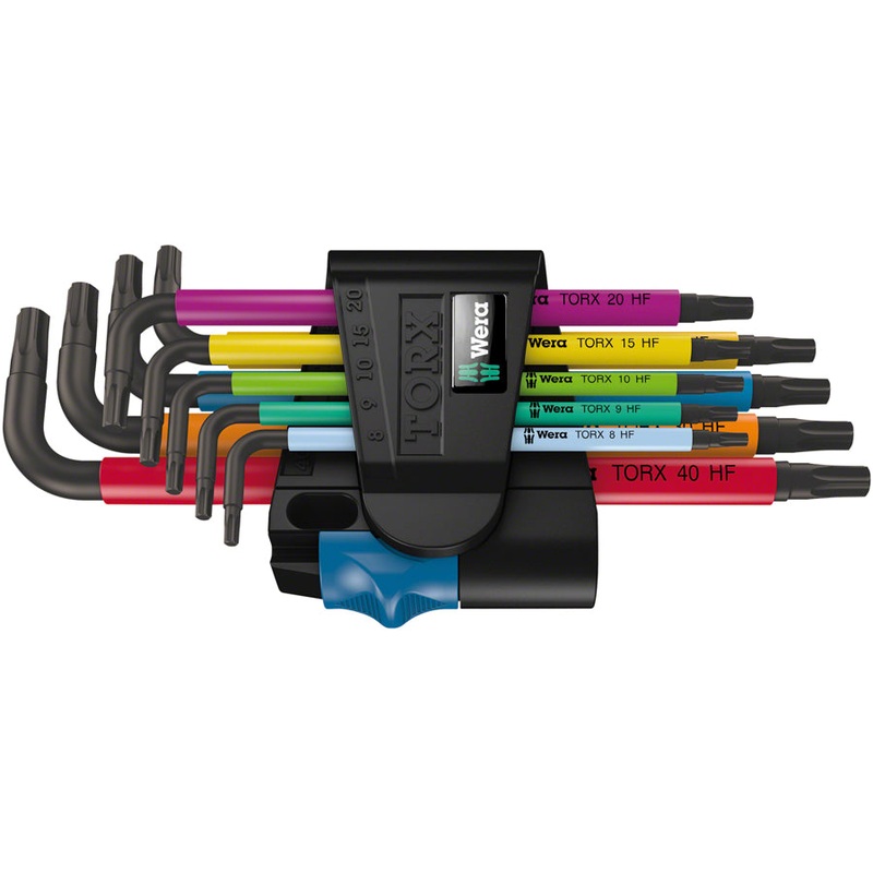 Wera 967/9 TX HF 1 L-Key Torx Wrench Set – 9 Piece with Holder Multicolor