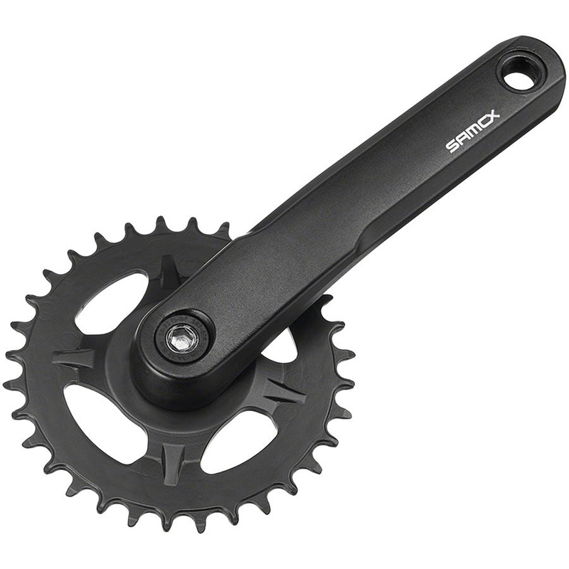 Samox AM38J Crankset – 135mm 11-Speed 30t Direct Mount Samox JIS Square Taper Spindle Interface Spindle Bolts Sold Separate BLK