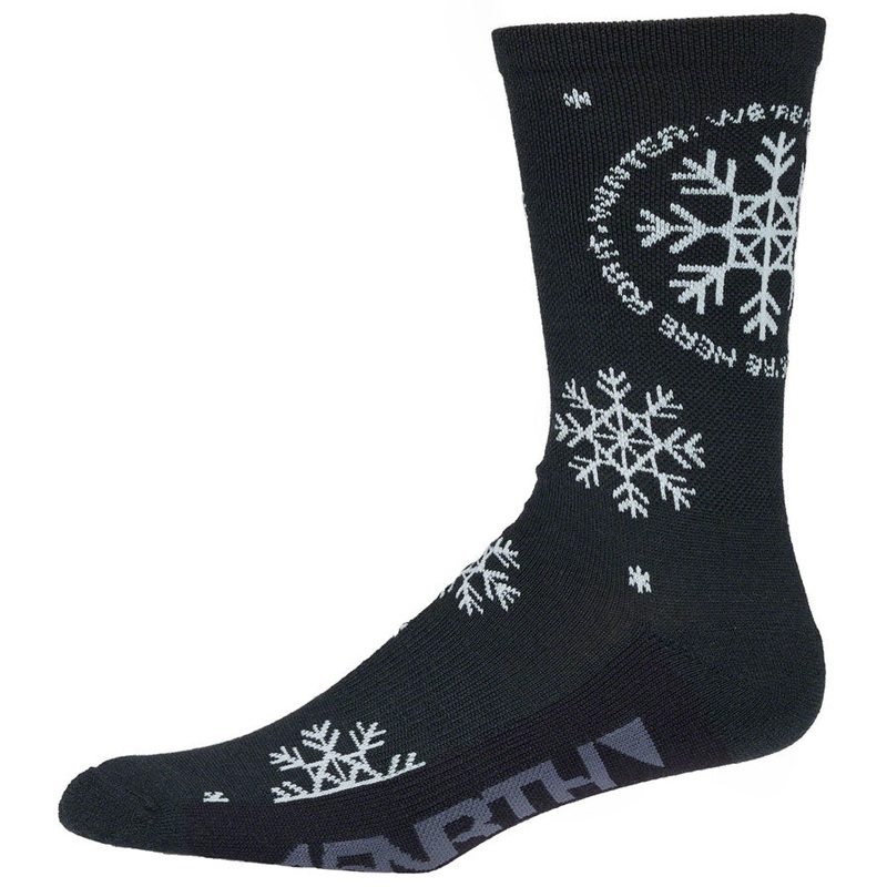 45NRTH Were Here For It Midweight Wool Sock – Blue/Light Blue Large