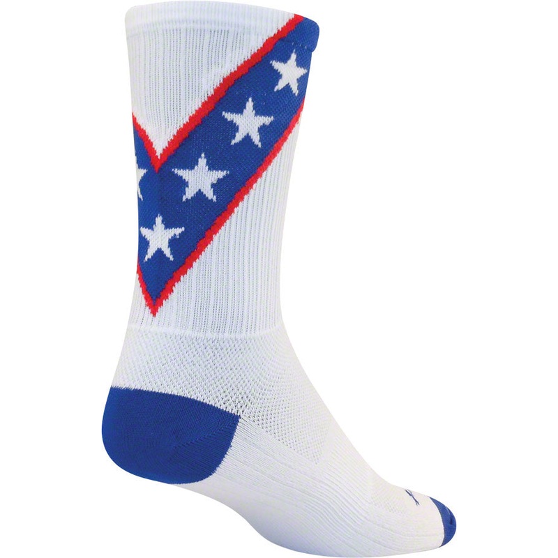 SockGuy SGX Daredevil Socks – 6″ White Small/Medium