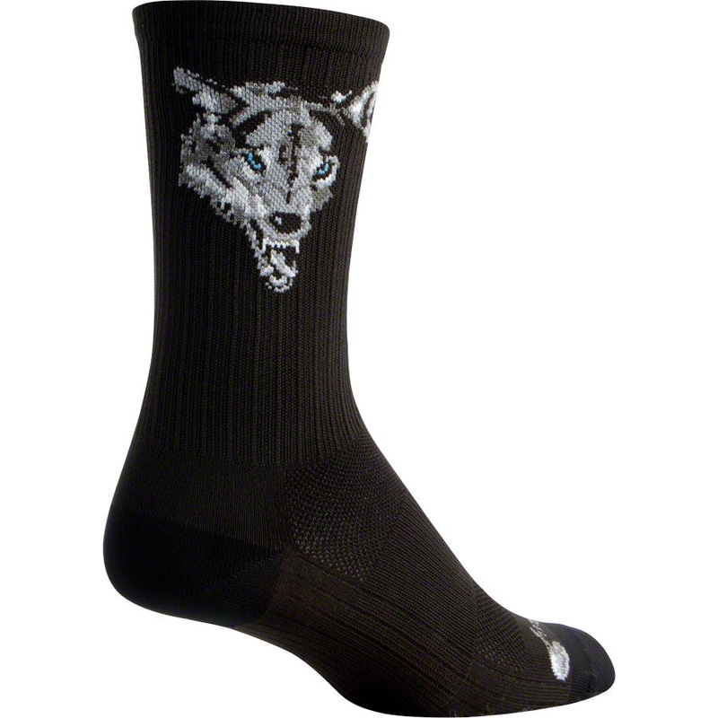 SockGuy SGX Wolf Socks – 6″ Black Small/Medium