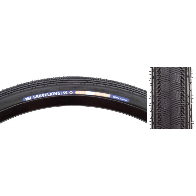 Panaracer GravelKing SS Plus Tire – 700 x 45 Tubeless Folding Black