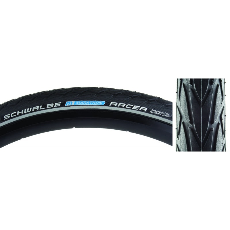 Schwalbe Marathon Racer Tire 700x30C Wire Clincher SpeedGrip RaceGuard 67TPI Black