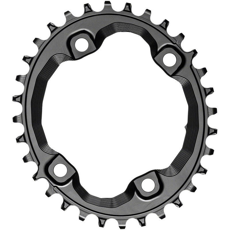 absoluteBLACK Oval 96 BCD Chainring Shimano XT M8000 – 32t 96 Shimano Asymmetric BCD 4-Bolt Narrow-Wide BLK