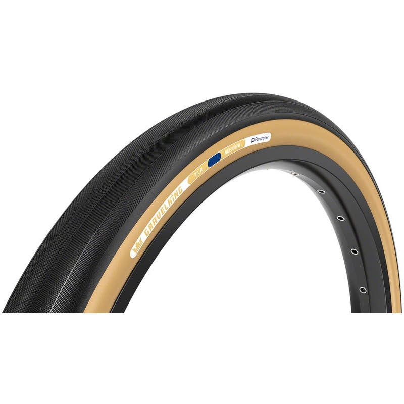 Panaracer GravelKing Slick Tire – 650b x 48 / 27.5 x 1.90, Tubeless, Folding, Black/Brown